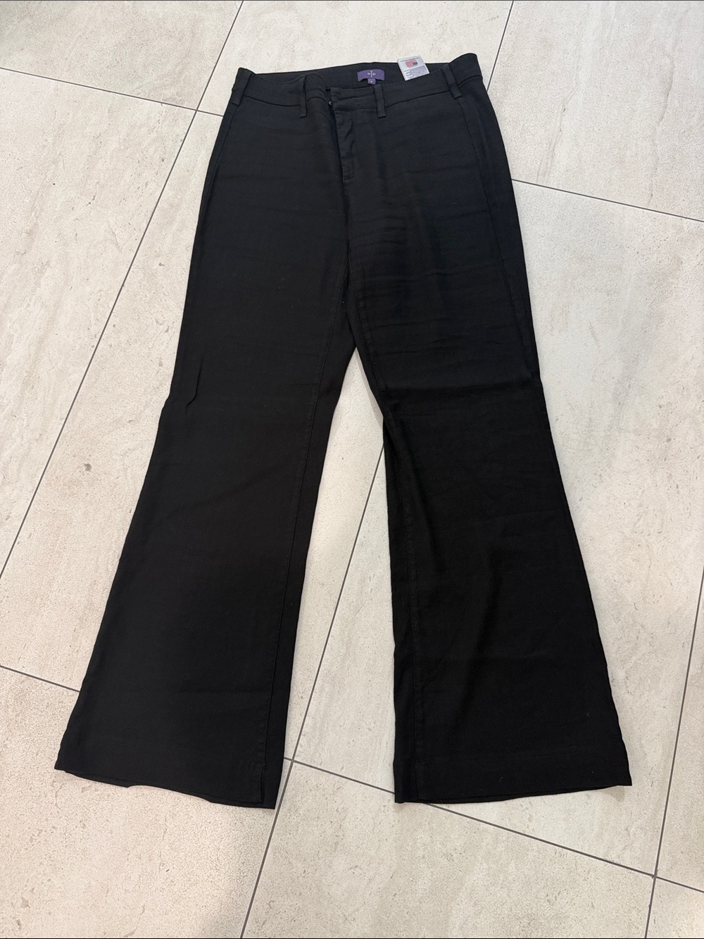 NYDJ Black Wide-Leg Trousers